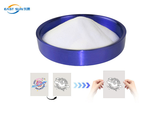 좋은 가격 80-200 미크론 1kg 백색 DTF 미세 PU 접착 분말 20kg 핫 프레스 분말 온라인으로