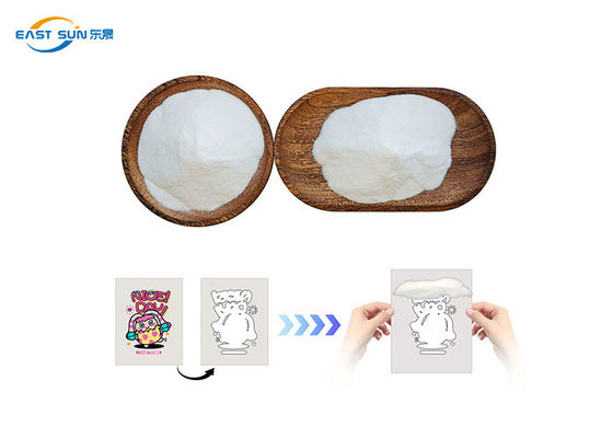 프리미엄 화이트 TPU DTF 접착 분말 우수한 탄력성 80-170μm DTF 전송 인쇄용 곡물 크기